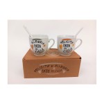 SET 2PZ tazzine caffe' con cucchiaino.
