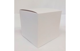 Scatola cartoncino fibra bianco CM 12x12 H 12