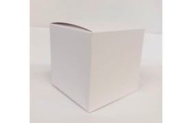 Scatola cartoncino fibra bianco CM 9x9 H 9