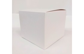 Scatola cartoncino fibra bianco CM 12x12 H 10
