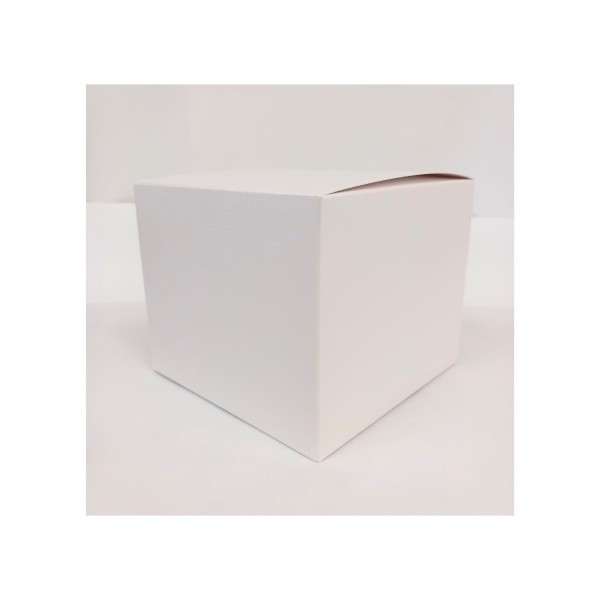Scatola cartoncino fibra bianco CM 12x12 H 10