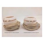 Mano dorata con p/vaso  ceramica  ASS.2 MIS.11x8CM