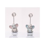 Elefante resina memo clip MIS.5X5CM-con clip H 10,5CM