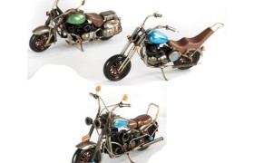 Moto vintage metallo e resina ASS.3 MIS.19,2-22,5 X 7-8,5 H11,4-12,8CM