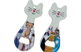 Apribottiglia forma gatto. ASS.2 MIS.5,5X 14CM