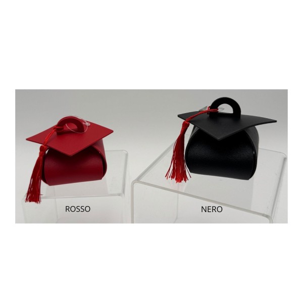 Scatolina similpelle Tocco Laurea.MIS 9X9 H6CM