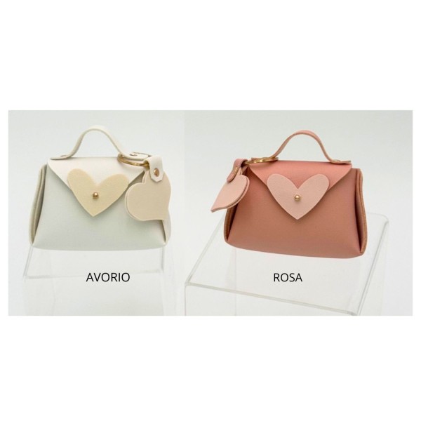 Scatolina similpelle forma borsetta con p/chiavi. MIS10X3 H9CM