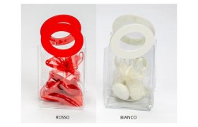 Borsetta pvc con manico similpelle ovale MIS.6X8 H6CM