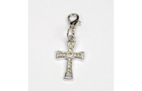 Charms croce con strass