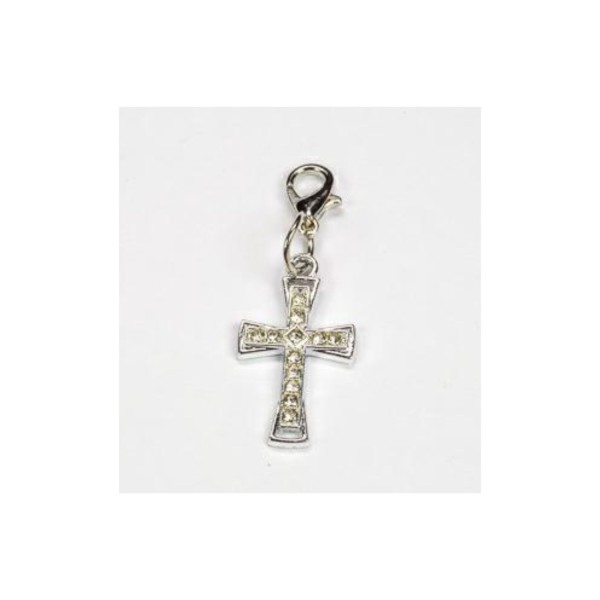 Charms croce con strass