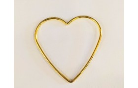 SET 24PZ Cuore metallo oro DIAM.8CM