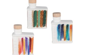 Oliera ceramica righe ASS.3  H11,5CM