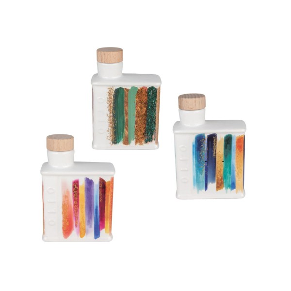 Oliera ceramica righe ASS.3  H11,5CM