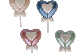 Cuore ceramica con calamita ASS.4 CM8,5