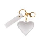 P/chiavi similpelle cuore bianco CM6,5