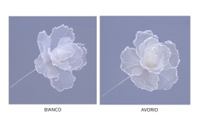 Rosa tessuto DIAM.15 H 29CM