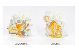 Scatolina con sacchetto tessuto decoro Com/Cres .