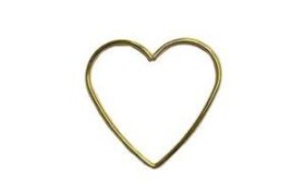 SET 12PZ Cuore metallo oro DIAM. 7CM
