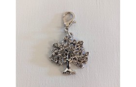Charms albero metallo con strass MIS.2X2,5CM