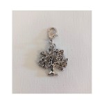 Charms albero metallo con strass MIS.2X2,5CM