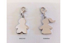 Charms bimbi metallo MIS.1,5X2CM