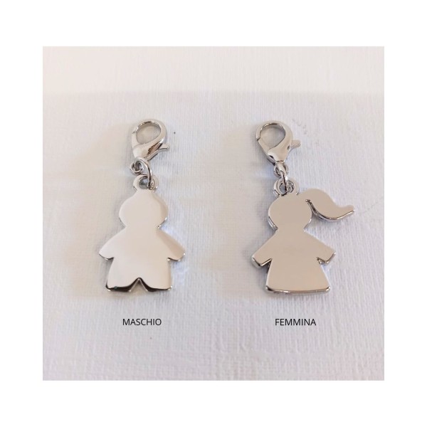 Charms bimbi metallo MIS.1,5X2CM