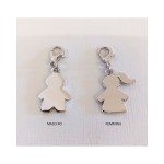 Charms bimbi metallo MIS.1,5X2CM