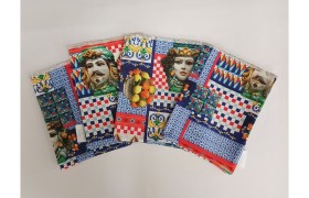 Sacchetto tessuto con stampa "Sicilia". CM 10x14 MADE IN ITALY