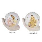 Icona resina su mano con luce led MIS.8X8 CM