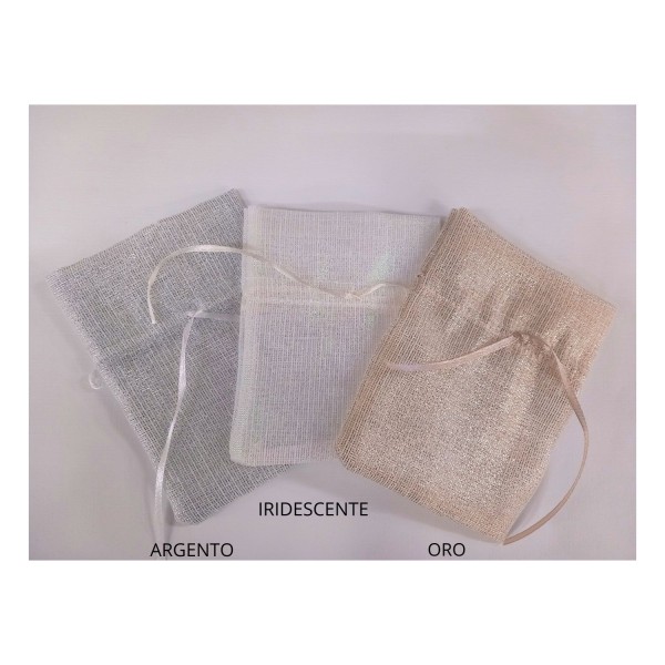 Sacchetto tessuto lurex MIS.10X13CM