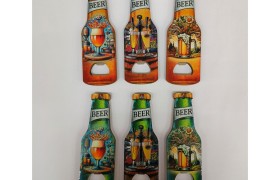 Apribottiglia forma bottiglia birra ASS.6 MIS.5X15CM