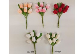 MAZZO 6PZ tulipani c/foglia MIS.2,5X3CM