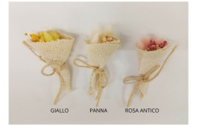 Bouquet yuta con pampas DIAM.6 H10CM