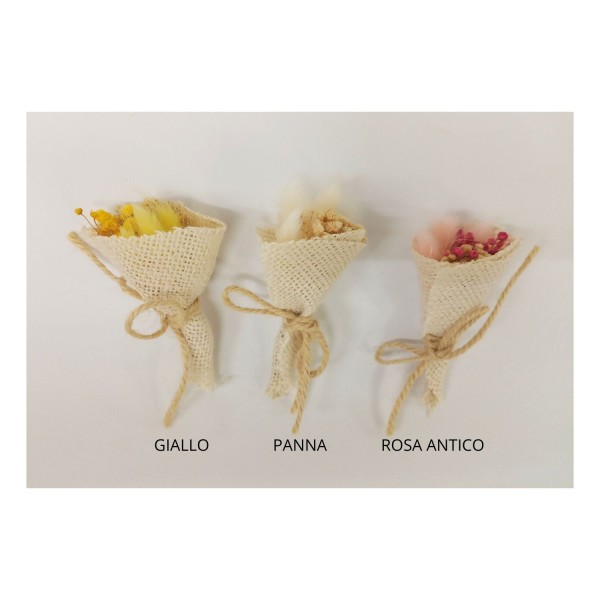 Bouquet yuta con pampas DIAM.6 H10CM
