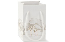 Shop intreccio avorio con manici corda e decoro alberi MIS.9X9 H14CM
