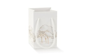 Shop intreccio avorio con manici corda e decoro alberi MIS.7X7 H12CM