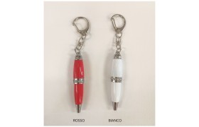 P/chiavi penna con strass. H.6,5CM