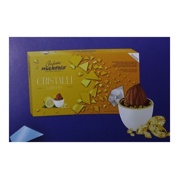Cioccomandorla con cristalli di zucchero al LIMONE cioccolato bianco e strato zucchero.KG1