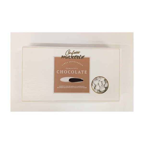Confetti cioccolato fondente, cuoricini mignon bianchi KG 1