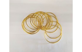 SET24PZ Cerchio metallo oro .DIAM.8CM