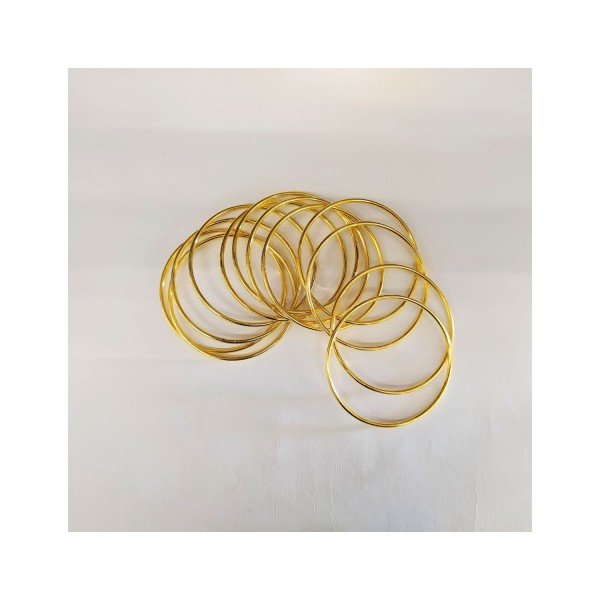 SET24PZ Cerchio metallo oro .DIAM.8CM
