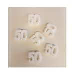 SET 12 PZ Gessetto numero 50 MIS.3X3,3CM