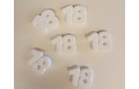 SET 12PZ Gessetto numero 18 MIS.2,8X3,3CM