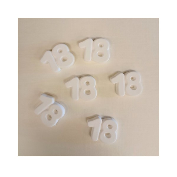 SET 12PZ Gessetto numero 18 MIS.2,8X3,3CM