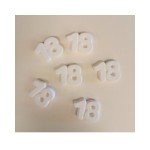 SET 12PZ Gessetto numero 18 MIS.2,8X3,3CM