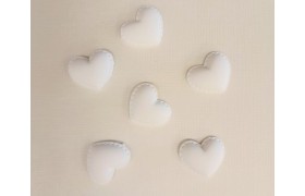SET12PZ Gessetto cuore con bordo lavorato.MIS.2X2CM
