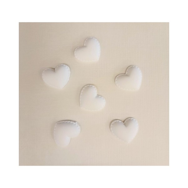 SET12PZ Gessetto cuore con bordo lavorato.MIS.2X2CM
