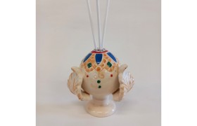 Pumo profumatore ceramica crema. CM 9