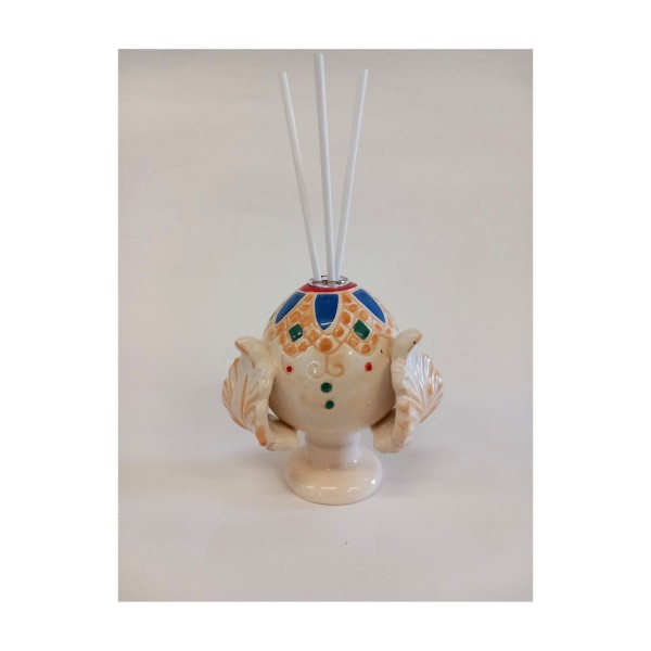Pumo profumatore ceramica crema. CM 9