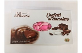 Confetti cioccolato fondente 70% sfumato rosa KG. 1